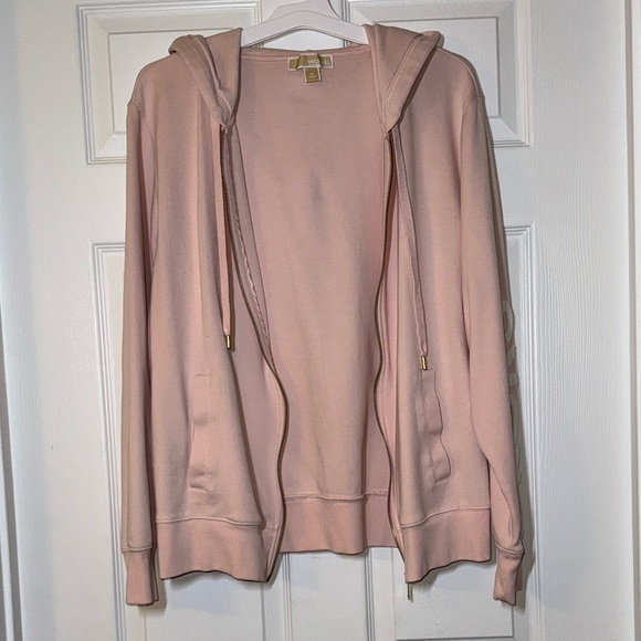 Michael Kors Light Pink Hoodie with Gold Zipper Women’s Med - Picture 5 of 5